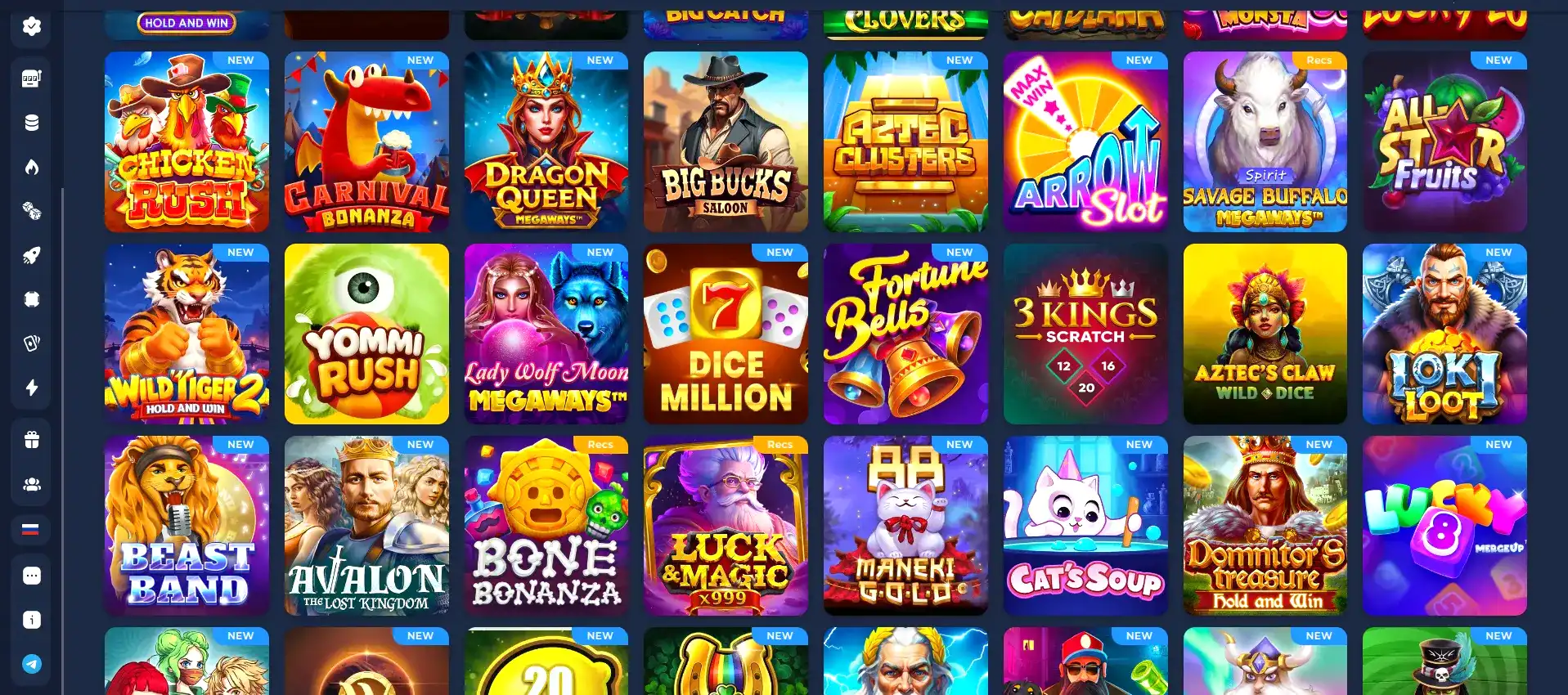 Мобильная версия Avocado casino на экране смартфона